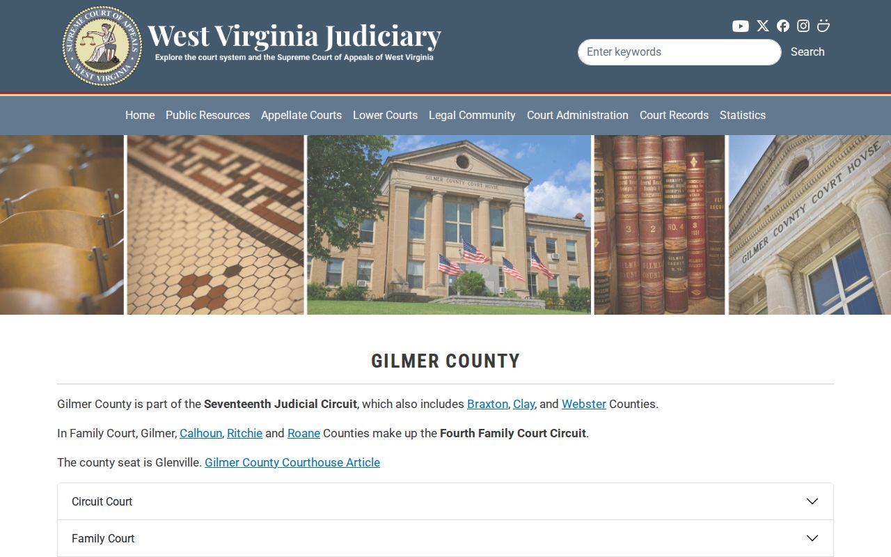 Gilmer County Courts official release-order and clerk contact page