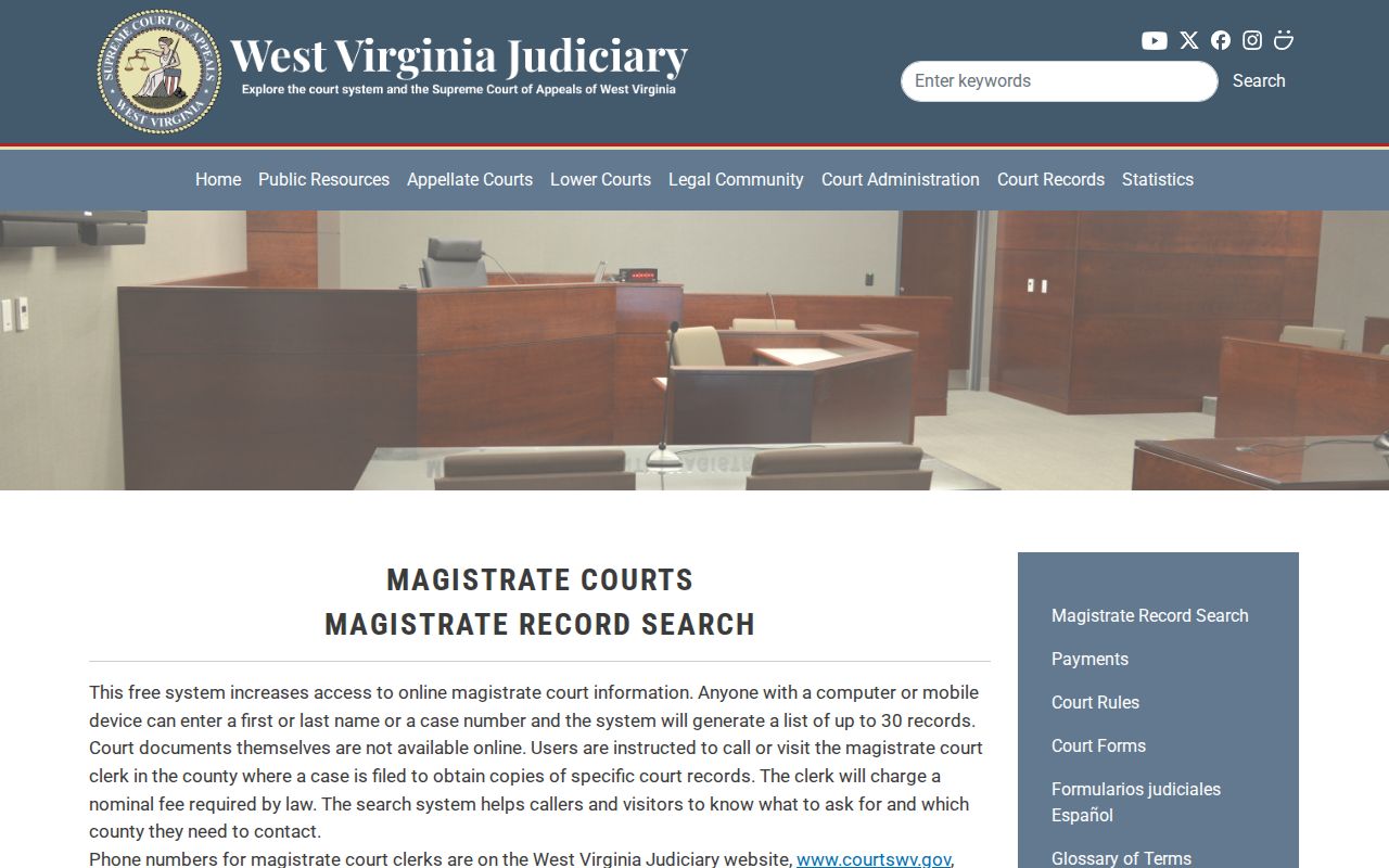 Gilmer County Magistrate Court release-order search instructions